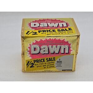 1957 Vintage Dawn Pink Floating Deodorant Bath & Beauty Bar Soap 2 Pack RARE